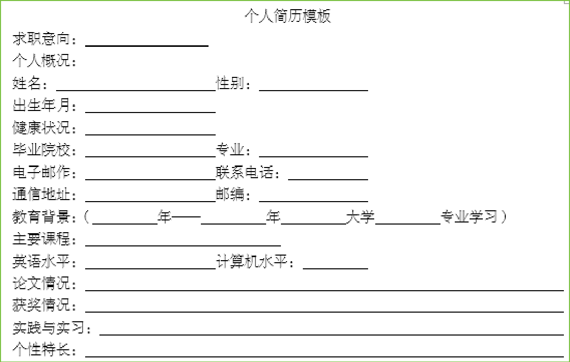 大学生就业指导之简历